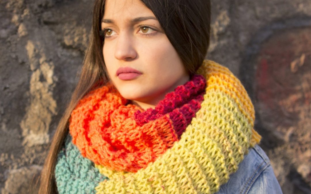 Scarf made with UFO wool#3021