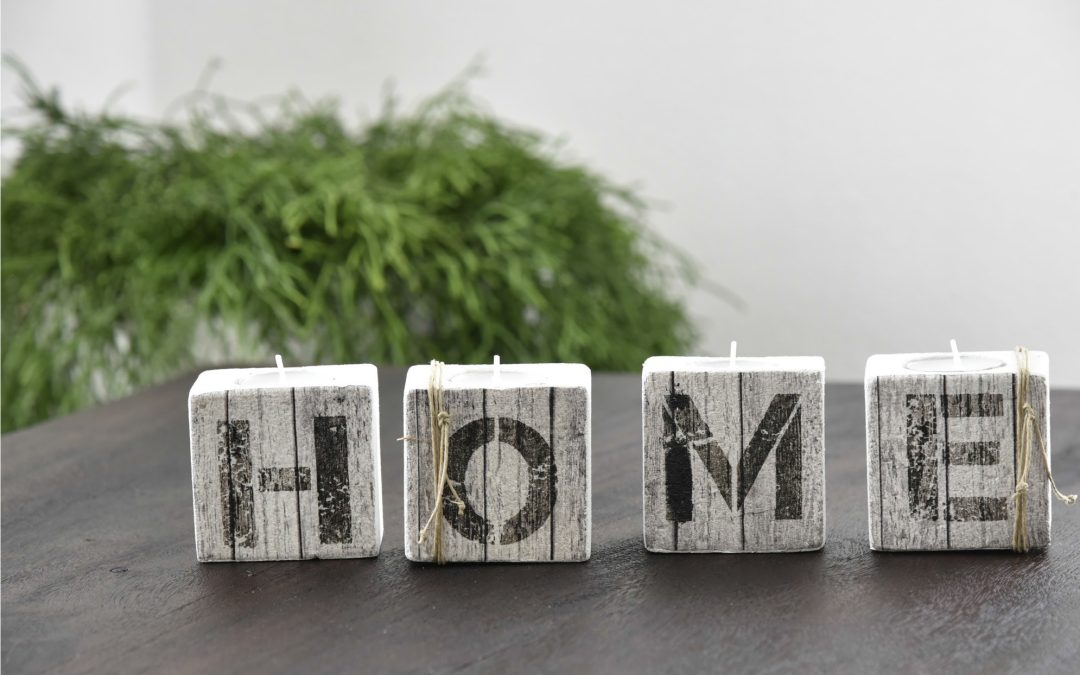 Teelichdeko “HOME” #2844