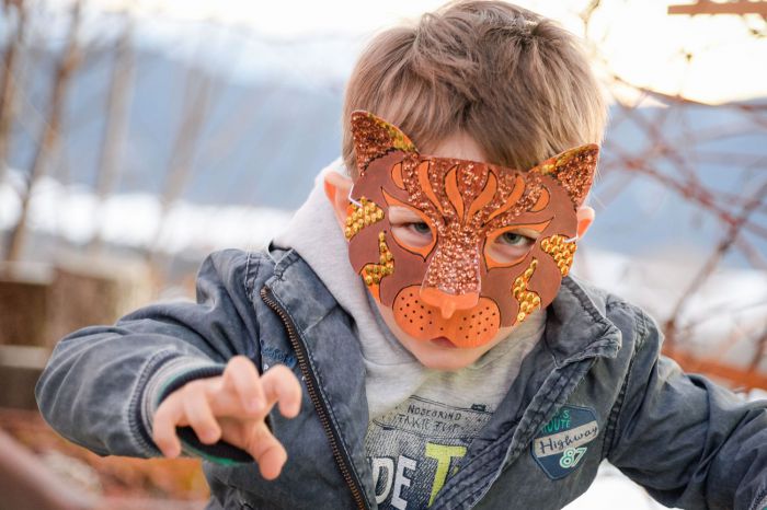 Kinderpartymasken mit Pailletten #3114