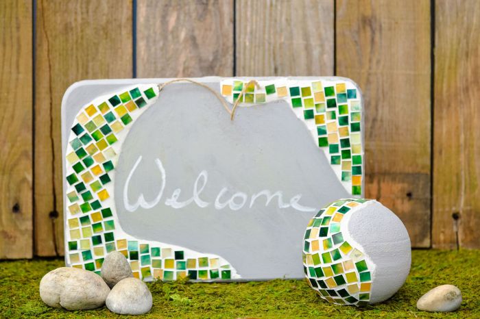 Decorative mosaic for garden # 3132