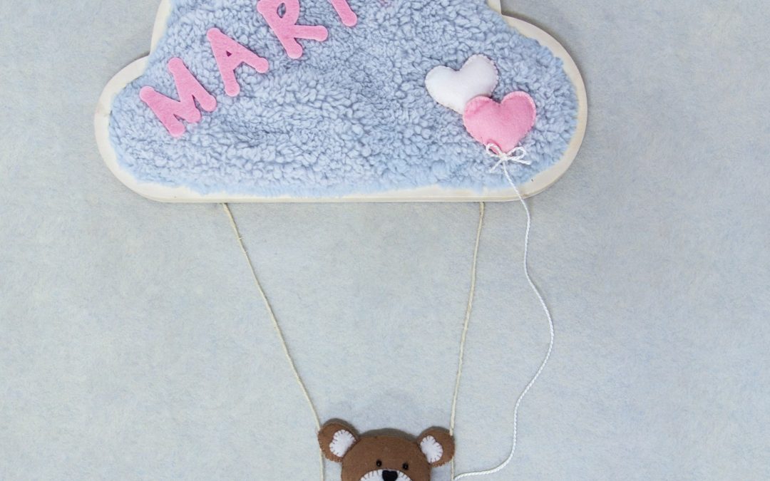 Plüschwolke mit Teddybär-Anhänger #3145