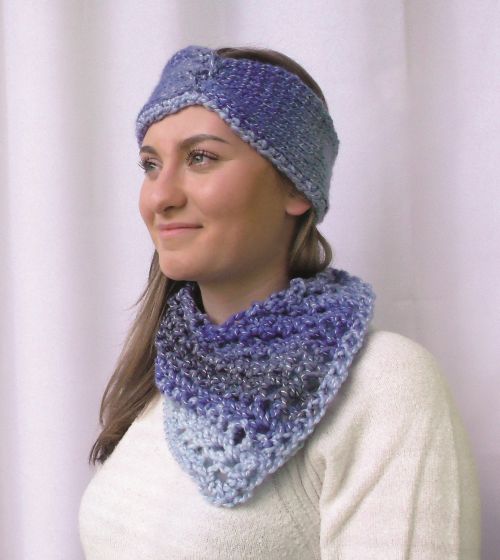 Sciarpa e Fascia blue waves #3153