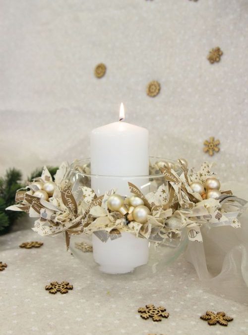 Weihnachtskranz aus Bändern #3241