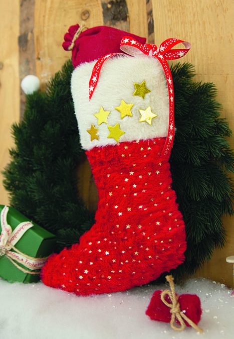Calza natalizia – Plush con stelline #3262