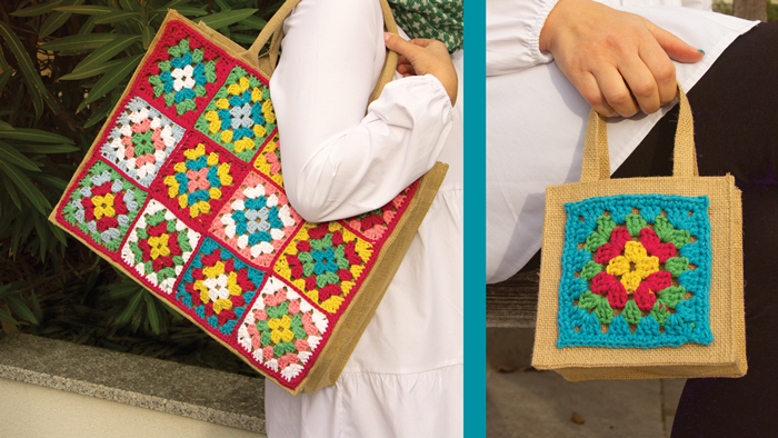 Borsa con mattonelle Granny #3293