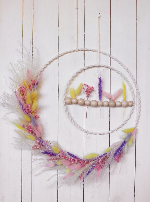 Ghirlanda con fiori secchi #3285