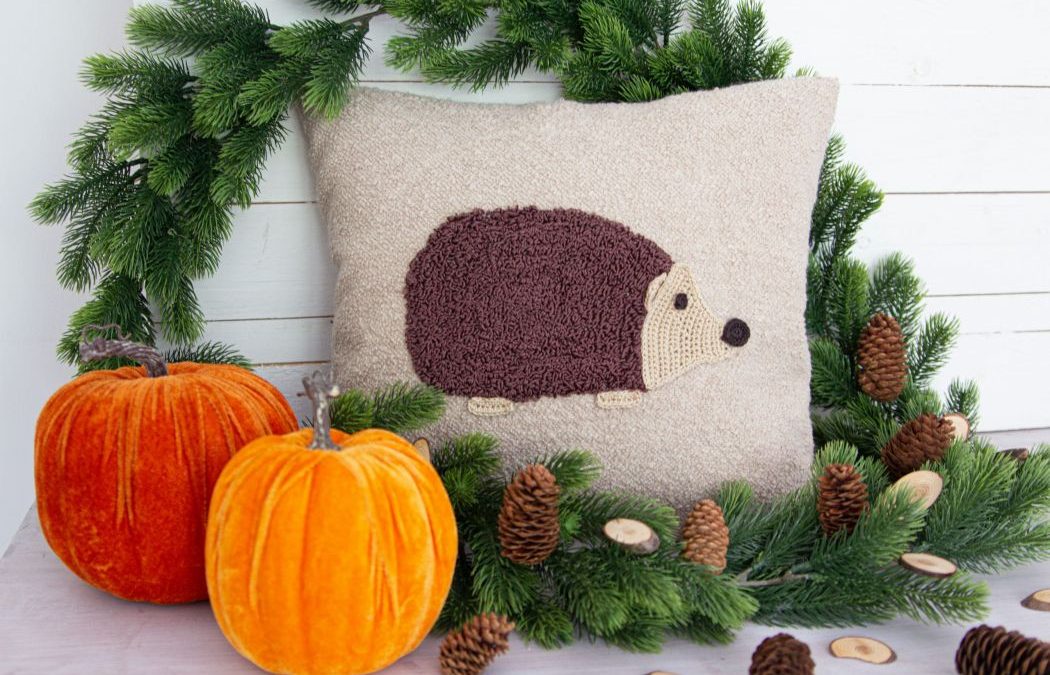 Cuscino bouclé con riccio #3309