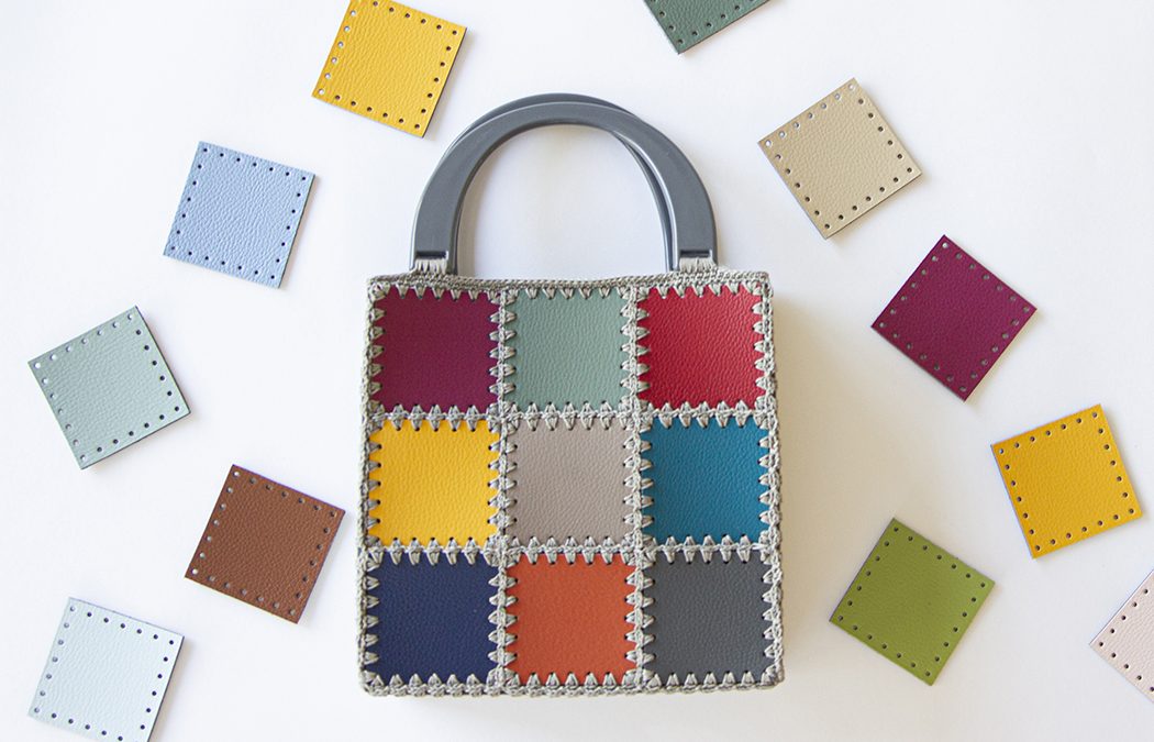 Borsa mattonelle in similpelle #3313