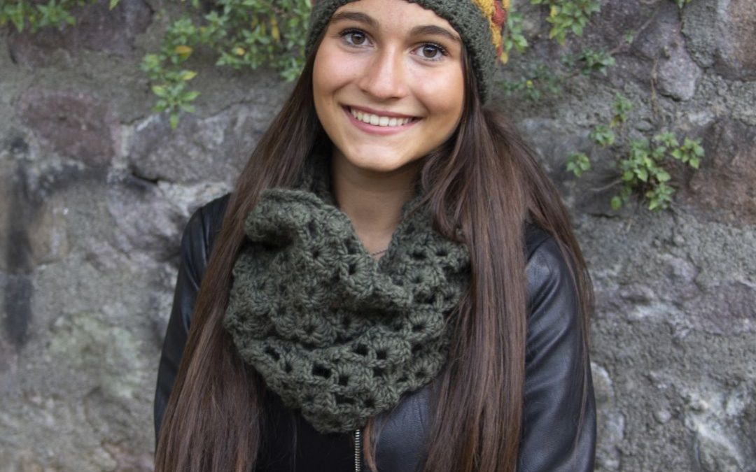 Cappellino e sciarpa di lana Alpaca #3328