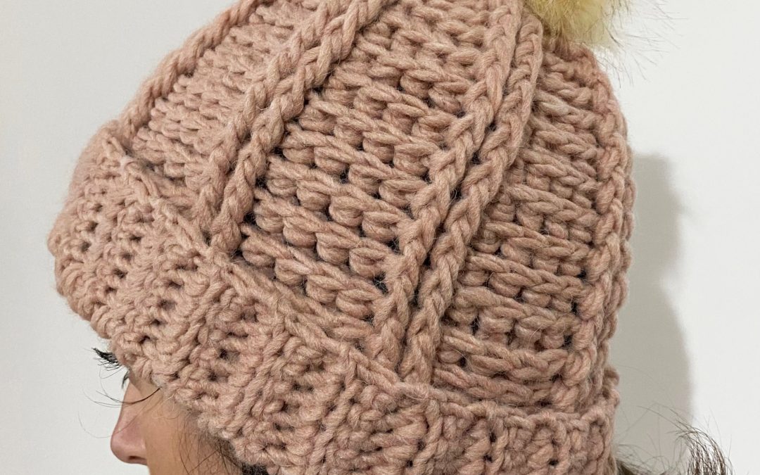 Cappello con lana Alpaca e ponpon #3374
