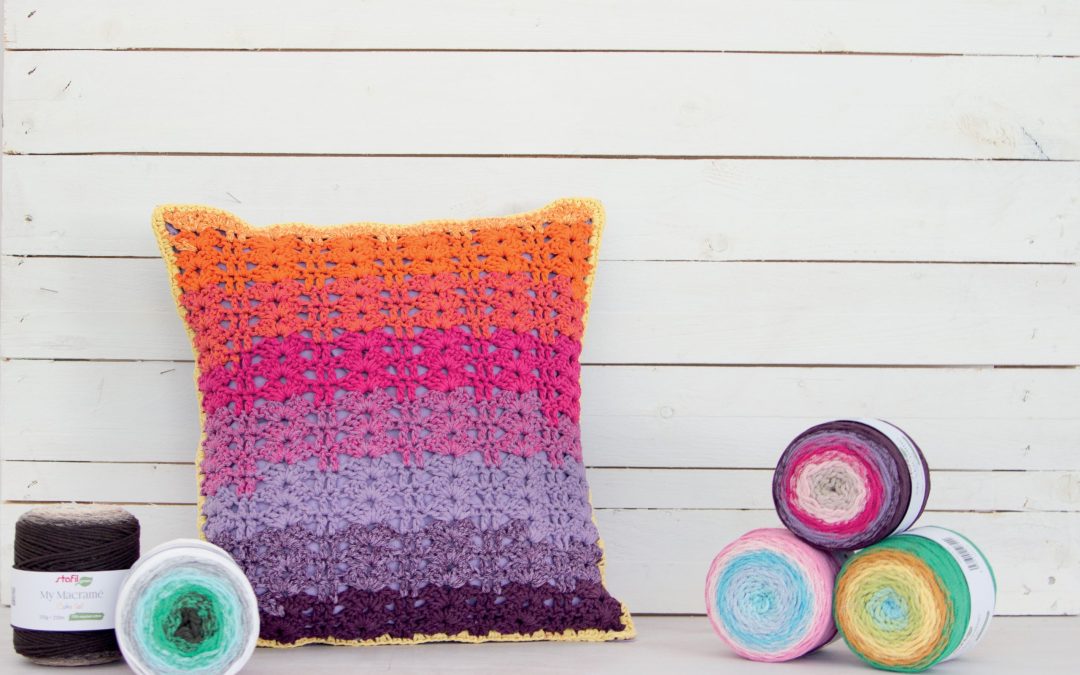 Cuscino con Macramé Cake Ball #3373