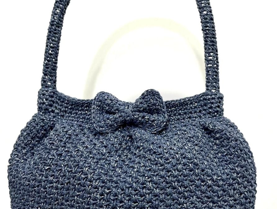 Borsa con macramè glitter #3371