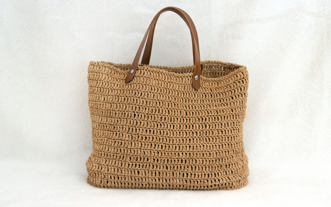 Borsa leggera con rafia #3514
