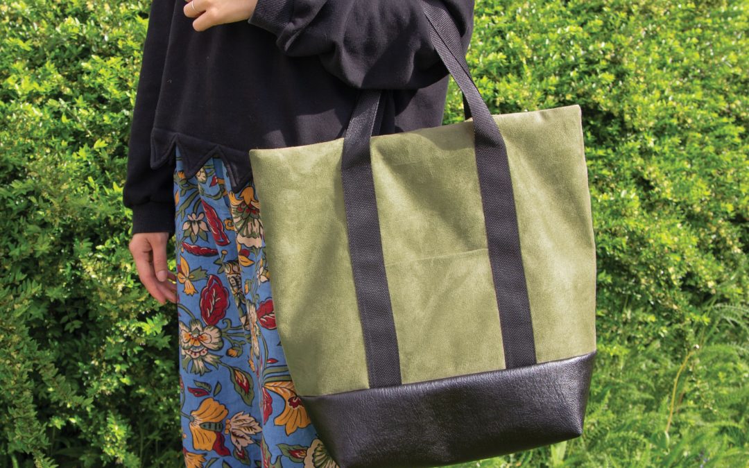 Borsa verde scamosciata #3525