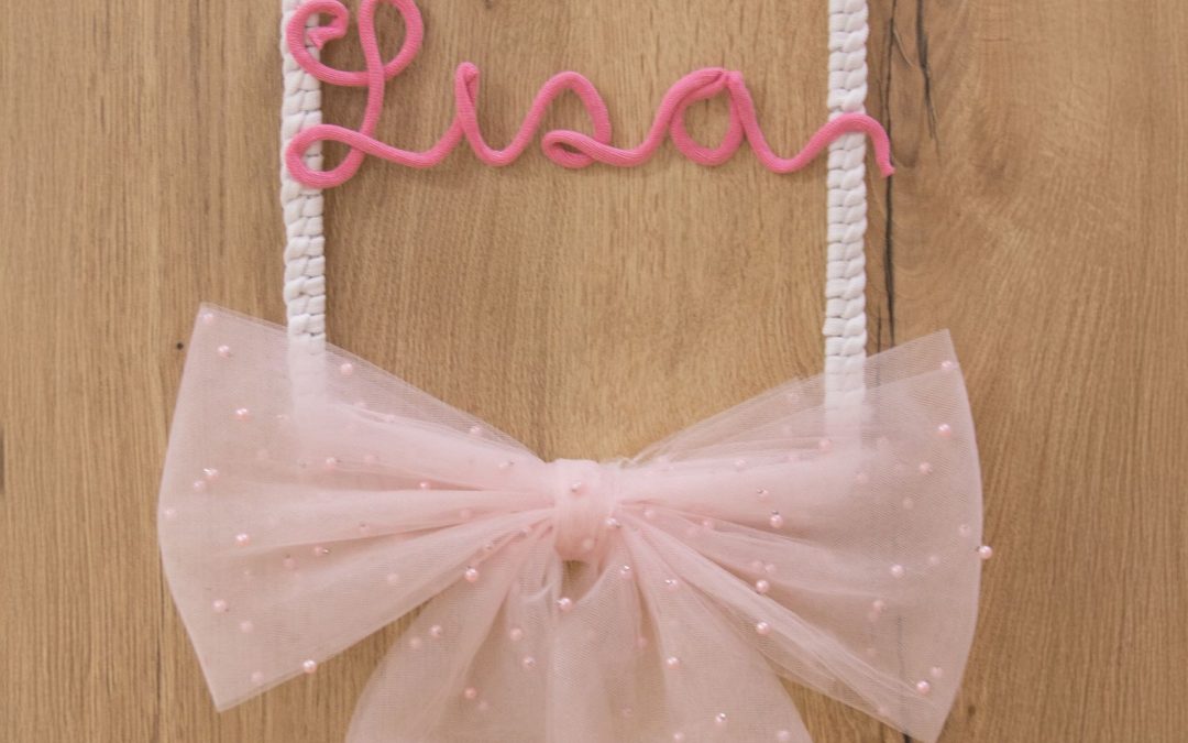 Fiocco nascita con Tulle pearl #3588